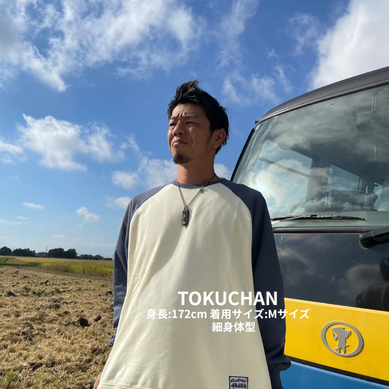 ARAKA TWO-TONE RAGLAN CREWNECK【会員様限定 先行販売】