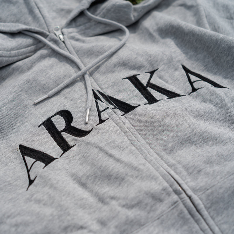 ARAKA ARCH LOGO ZIP HOODIE