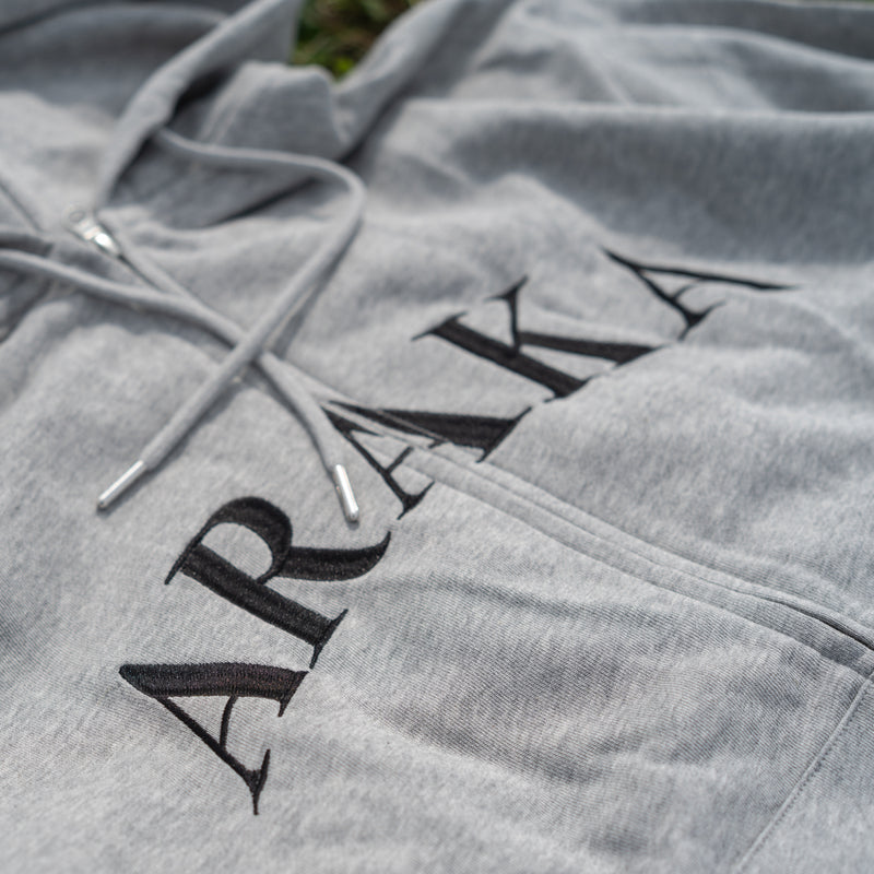 ARAKA ARCH LOGO ZIP HOODIE