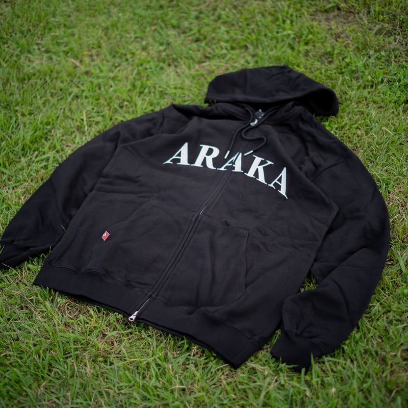 ARAKA ARCH LOGO ZIP HOODIE