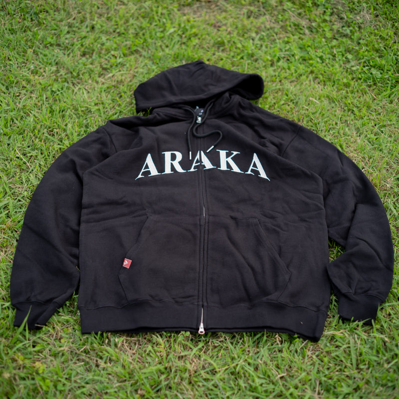 ARAKA ARCH LOGO ZIP HOODIE
