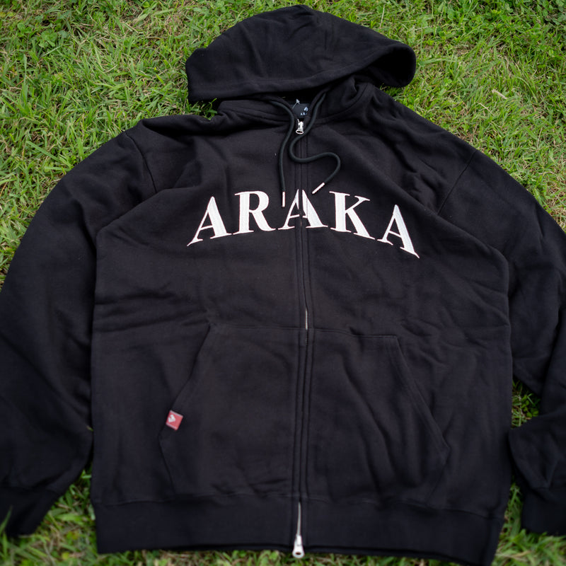 ARAKA ARCH LOGO ZIP HOODIE