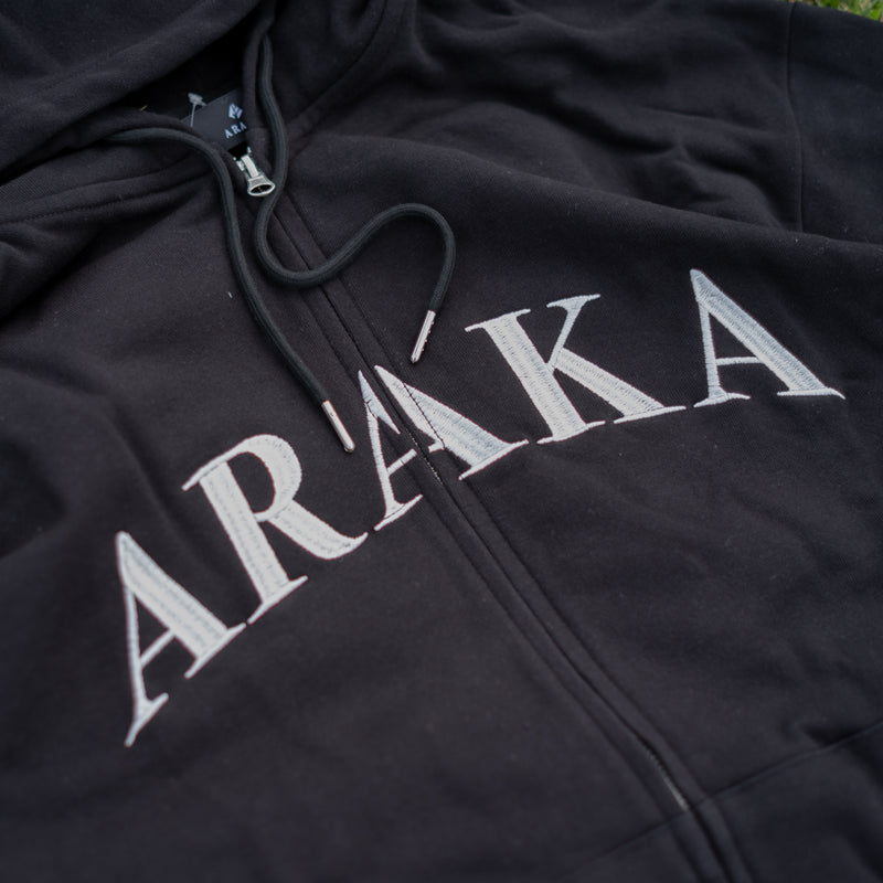 ARAKA ARCH LOGO ZIP HOODIE