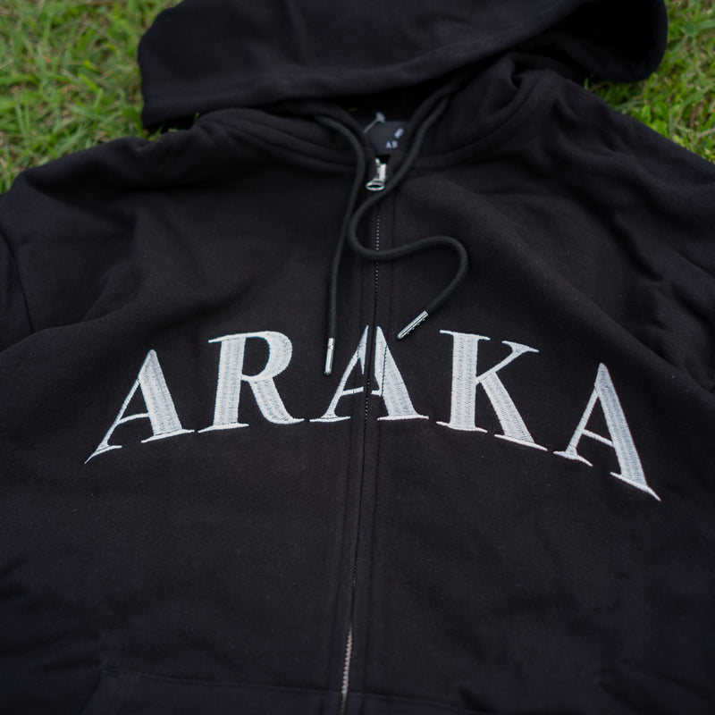 ARAKA ARCH LOGO ZIP HOODIE