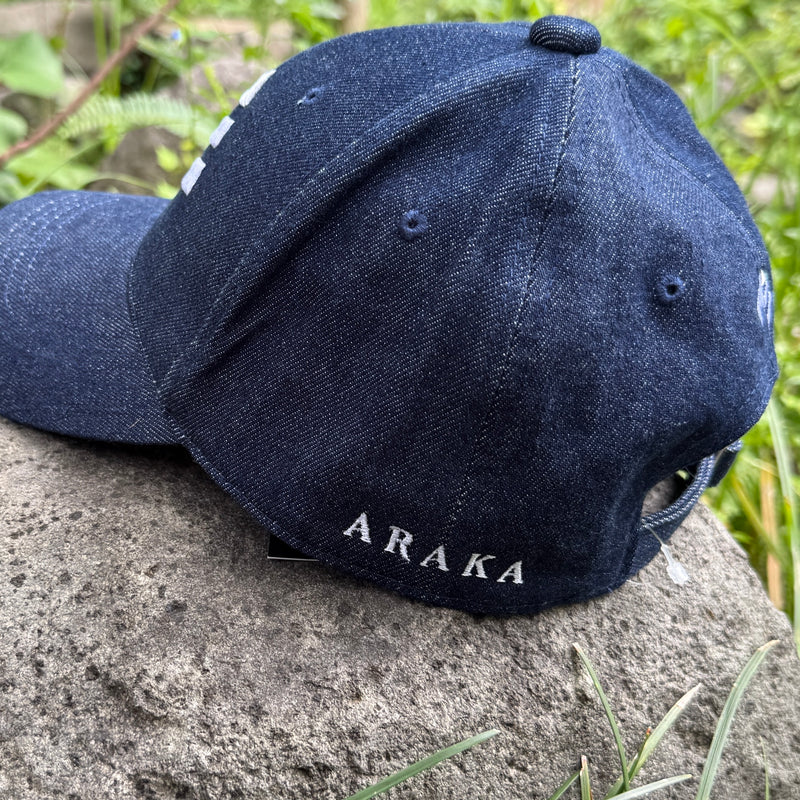 ARAKA DENIM LOGO CAP-INDIGO