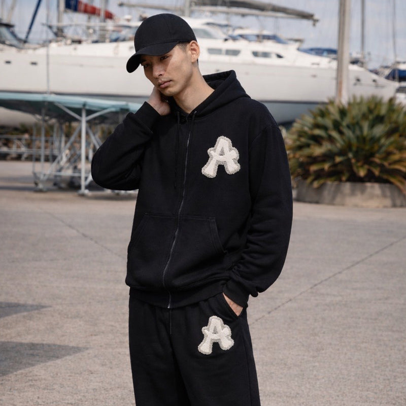 ARAKA LAYERED PATCH ZIP HOODIE
