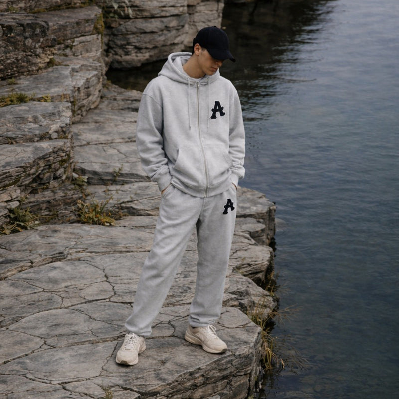 ARAKA LAYERED PATCH SWEATPANTS