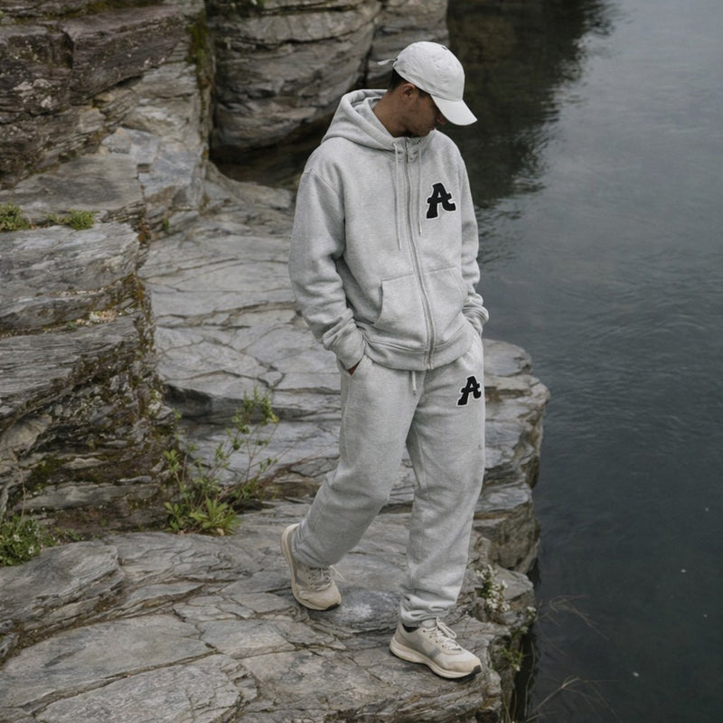 ARAKA LAYERED PATCH SWEATPANTS