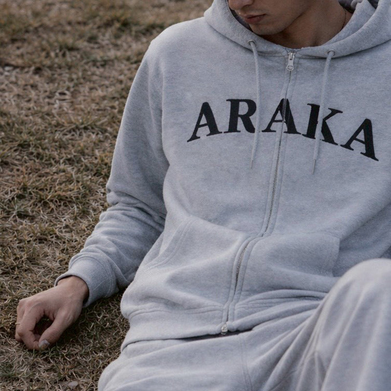 ARAKA ARCH LOGO ZIP HOODIE
