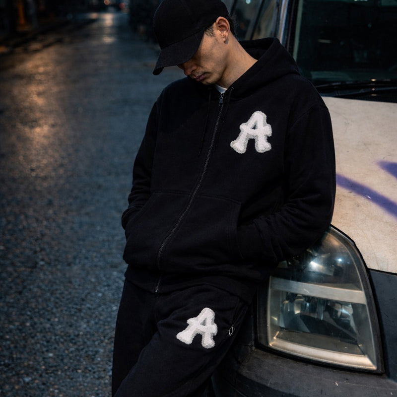 ARAKA LAYERED PATCH ZIP HOODIE