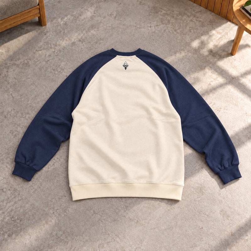 ARAKA TWO-TONE RAGLAN CREWNECK