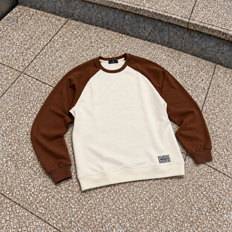 ARAKA TWO-TONE RAGLAN CREWNECK