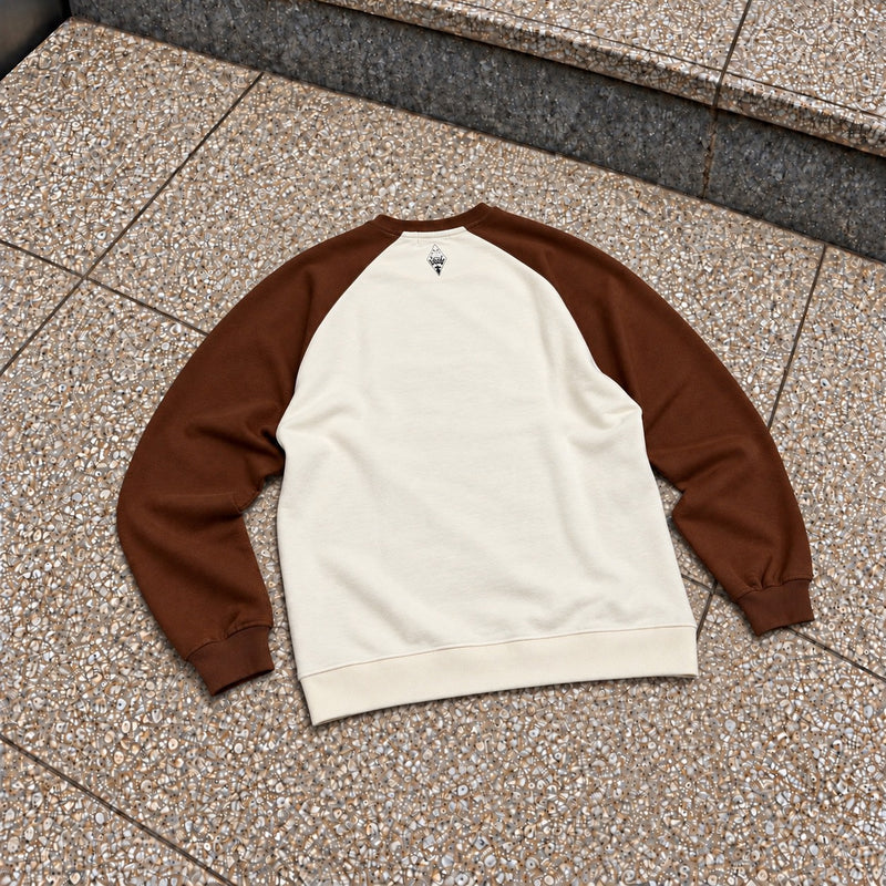 ARAKA TWO-TONE RAGLAN CREWNECK