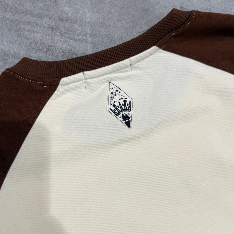 ARAKA TWO-TONE RAGLAN CREWNECK