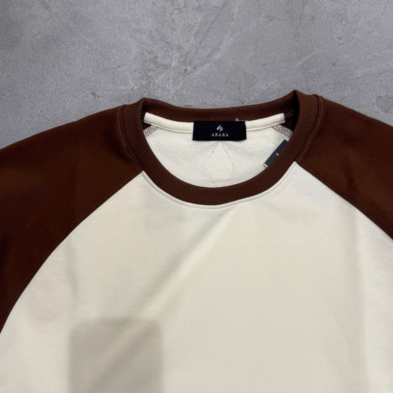 ARAKA TWO-TONE RAGLAN CREWNECK