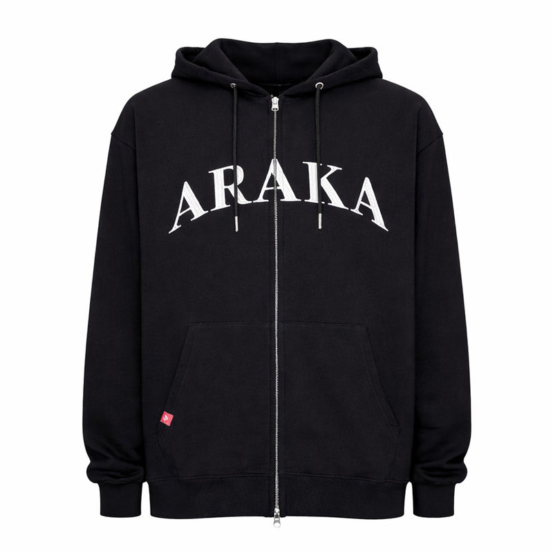 ARAKA ARCH LOGO ZIP HOODIE
