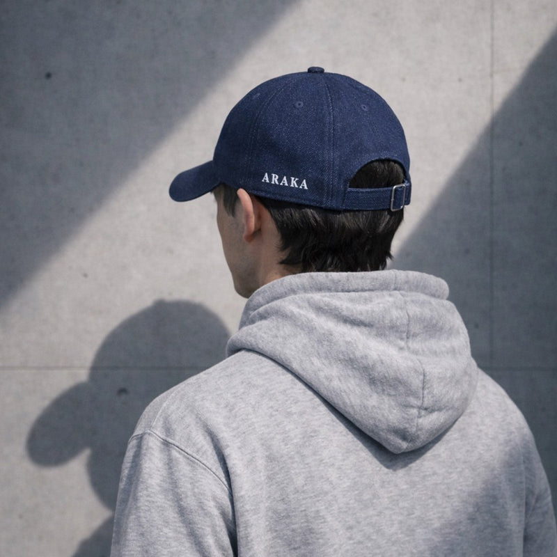 ARAKA DENIM LOGO CAP-INDIGO