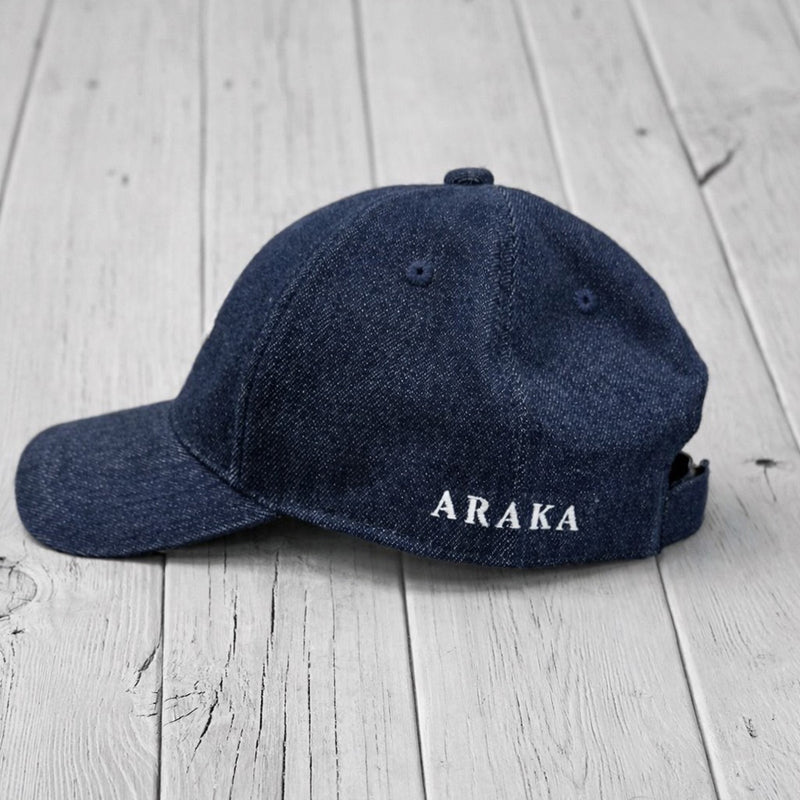 ARAKA DENIM LOGO CAP-INDIGO