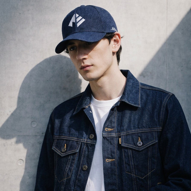 ARAKA DENIM LOGO CAP-INDIGO