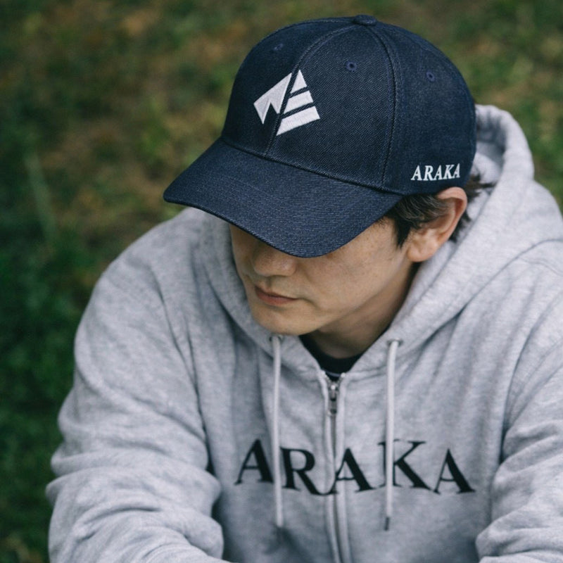 ARAKA DENIM LOGO CAP-INDIGO