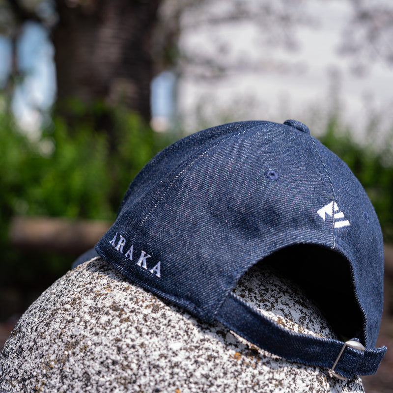 ARAKA DENIM LOGO CAP-INDIGO