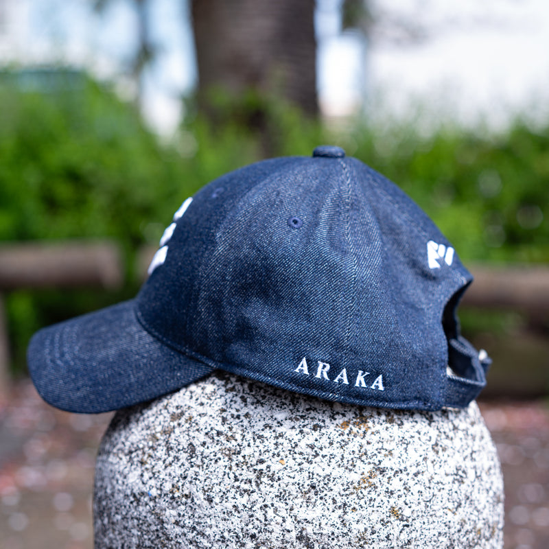 ARAKA DENIM LOGO CAP-INDIGO